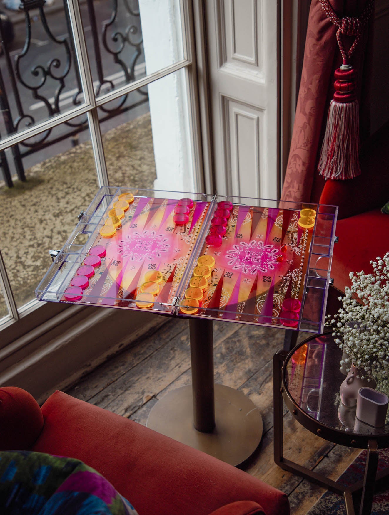 Pink Bandana Backgammon
