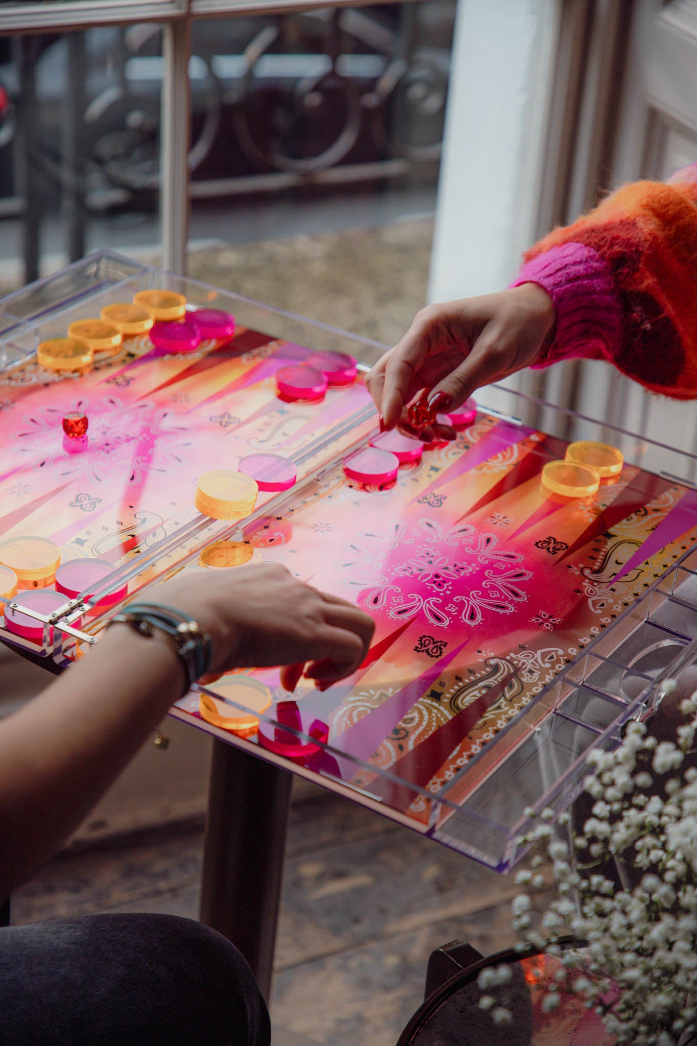 Pink Bandana Backgammon